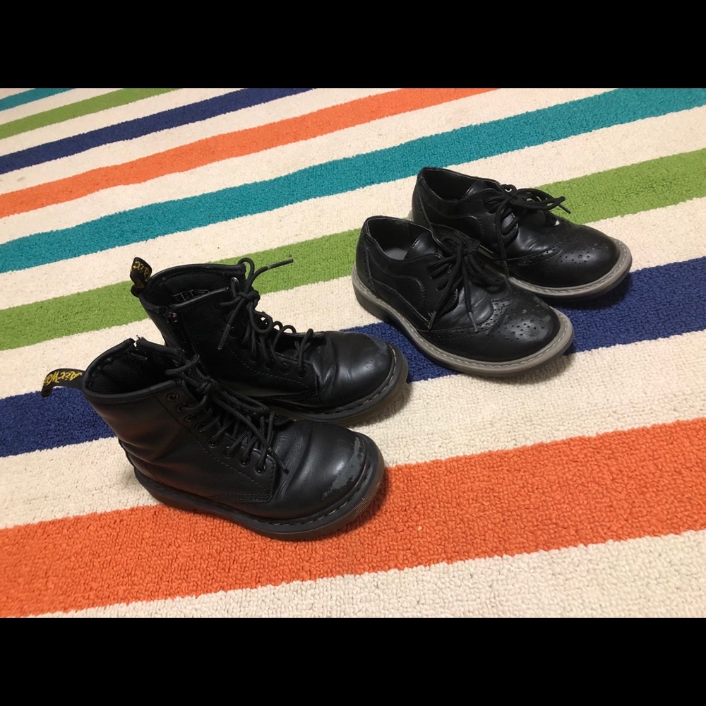 2 Pairs of Boys Shoes- Dr Martins and Kenneth Cole